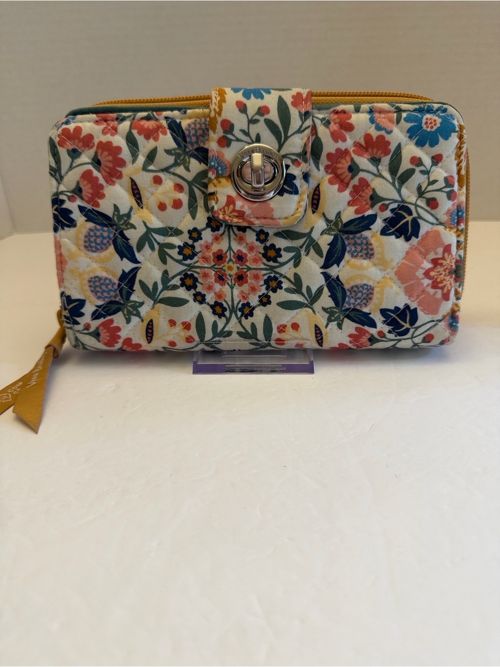 Vera Bradley RFID Enchanted Mandala Quilted Cotton Turn Lock